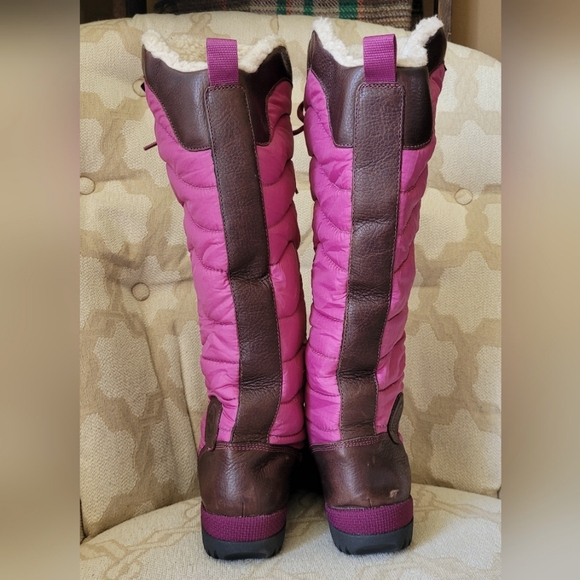 TIMBERLAND CASTLE MOUNTAIN LACE-UP TALL QUILTED WINTER BOOTS SMARTWOOL SZ 7 M - Picture 5 of 16